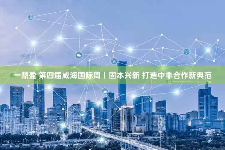 一鼎盈 第四届威海国际周丨固本兴新 打造中非合作新典范