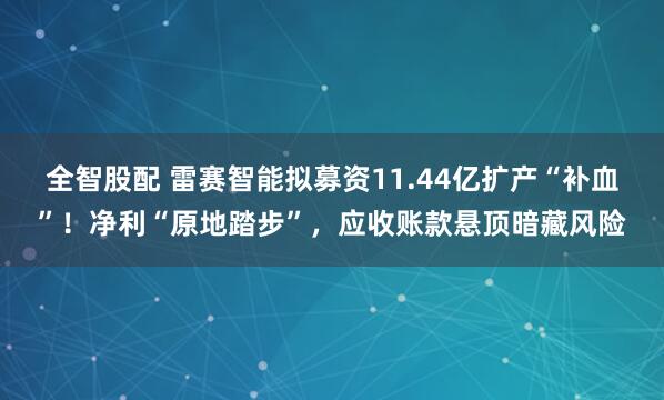全智股配 雷赛智能拟募资11.44亿扩产“补血”!净利“原地踏步”,应收账款悬顶暗藏风险